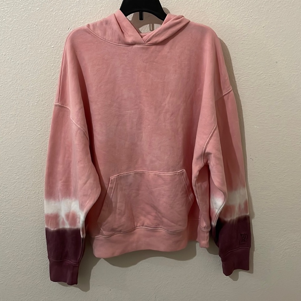 Oversized PINK pink Tie dyed Sleeves Sweatshirt/Hoodie